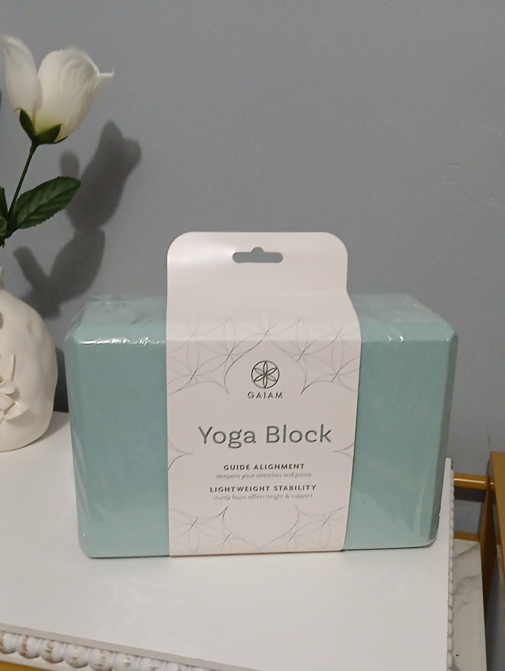 GAIAM Light Blue Yoga Support Block NWT